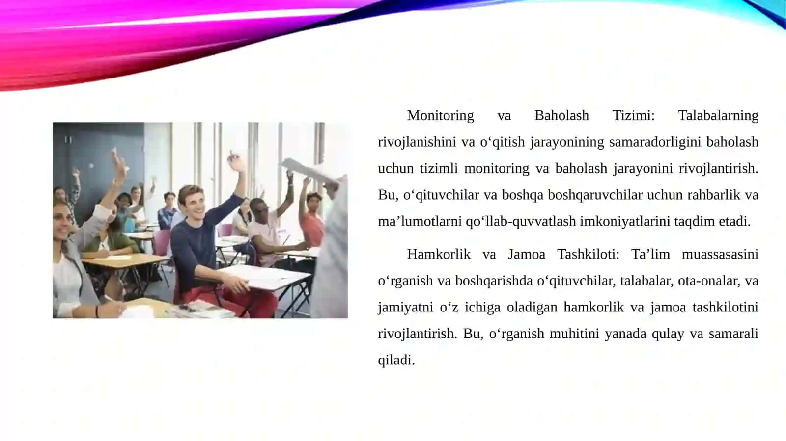 TA’LIM MUASSASALARINI BOSHQARISHGA TIZIMLI-VAZIYATLI YONDASHUV 4
