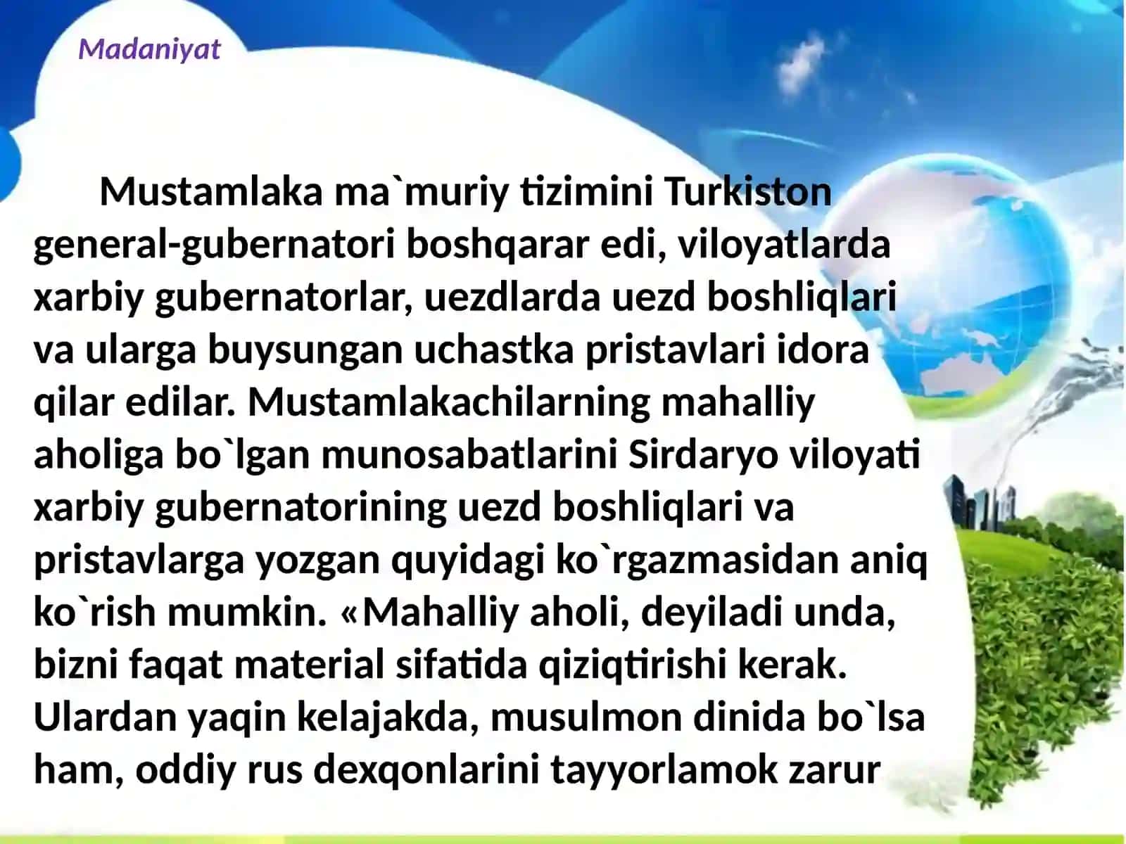 O`rta Osiyoda O`rta Osiyo tarixida yangi davr boshlandi 4