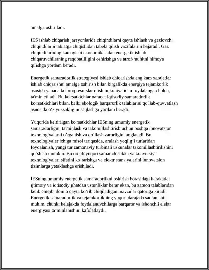 IES-NING TEXNIK IQTISODIY KO'RSATKICHLARI 4