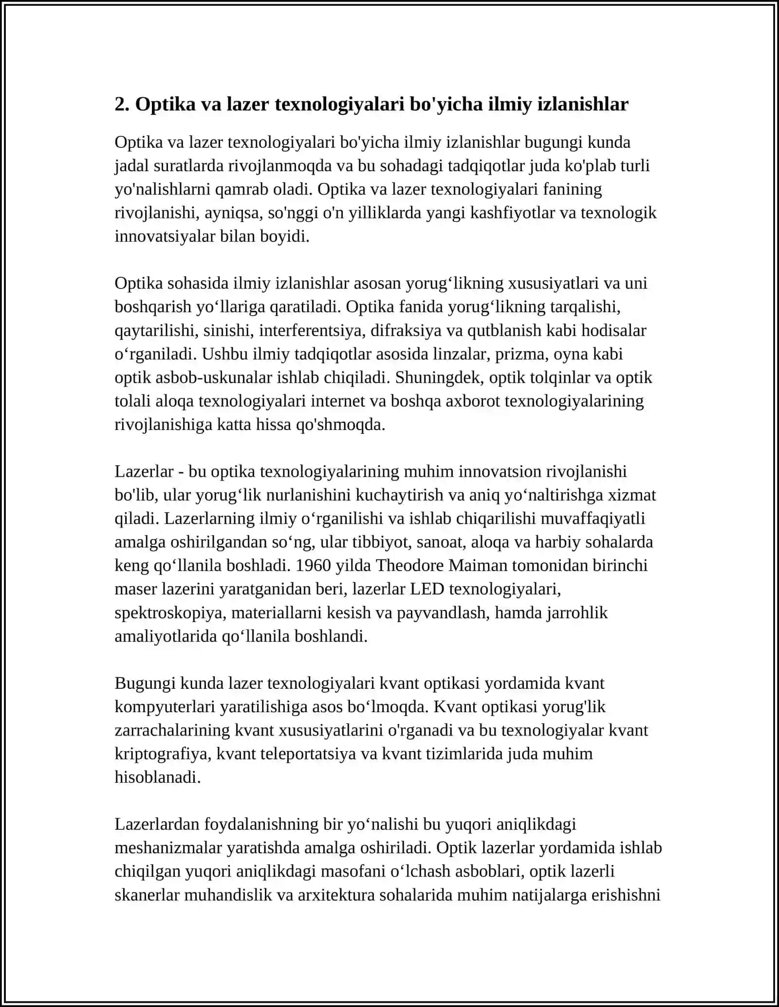 BUXORO DAVLAT UNIVERSITETIDA FIZIKA SOHASIDAGI ILMIY TADQIQOT ISHLARI 4