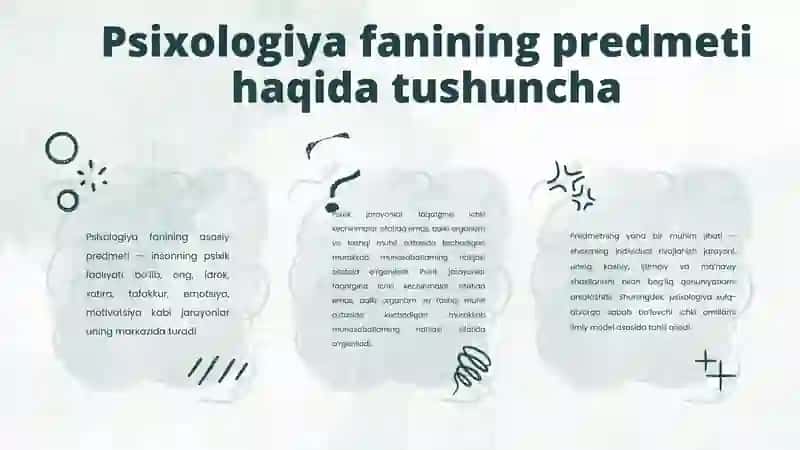 Psixologiyafaning predmeti va rivojlanish tarixi 4