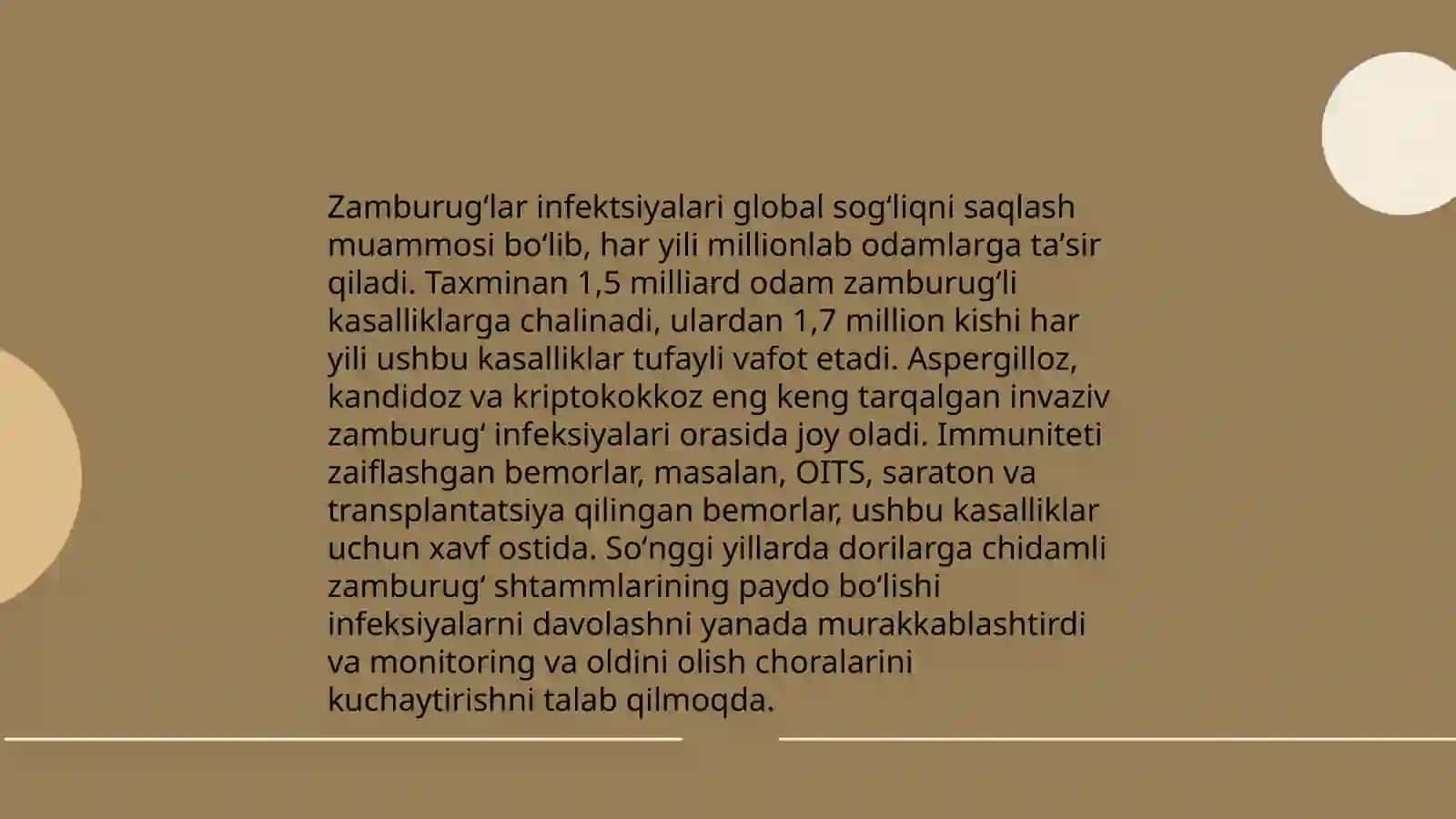 Zamburug’lar chiqaruvchi kasalliklar va ularni laboratoriya diagnostikasi 4