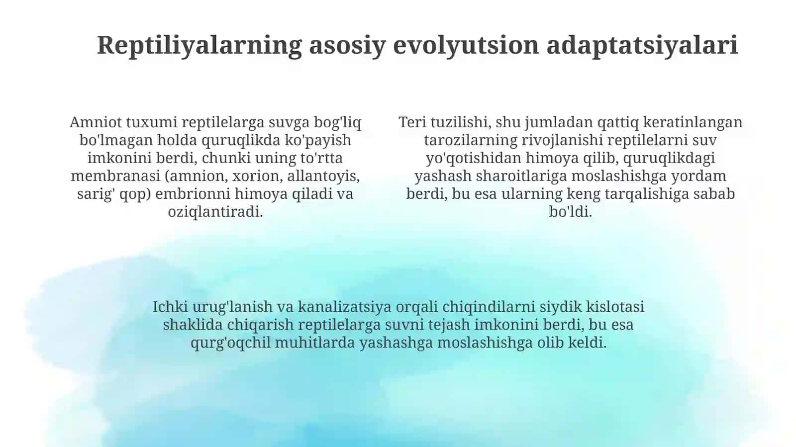 Reptiliyalarning filogeniyasivaevolyutsiyasi 4