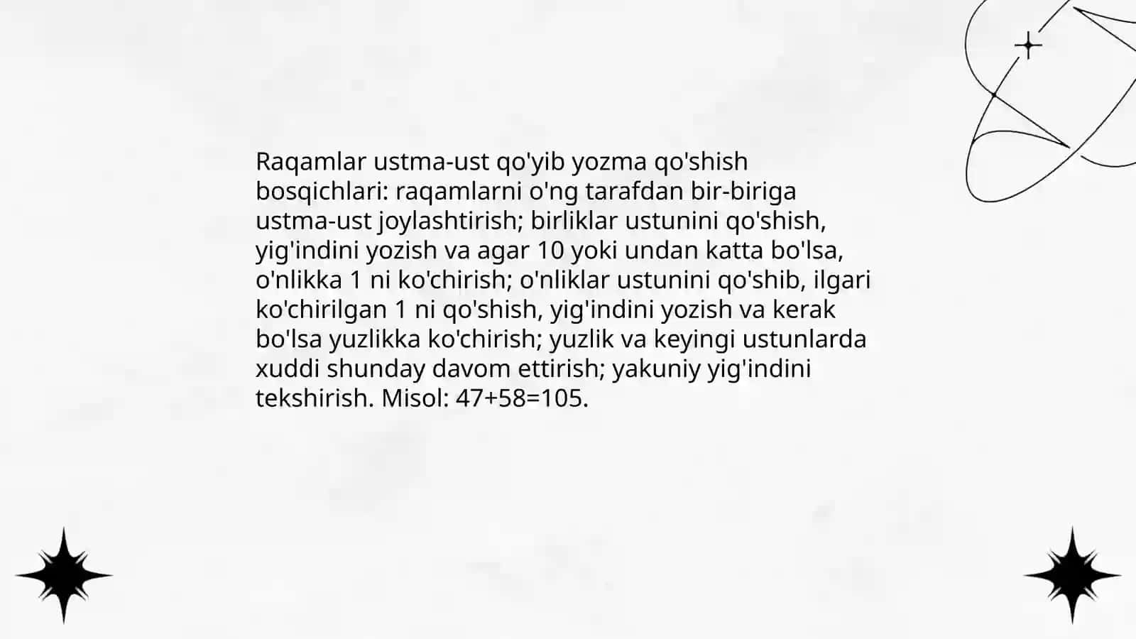 Qo'shish va Ayirish Amaliyotlari 4