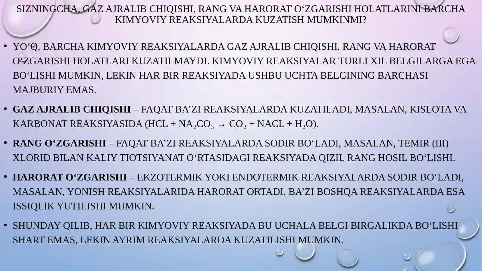 KIMYOVIY REAKSIYALAR 4