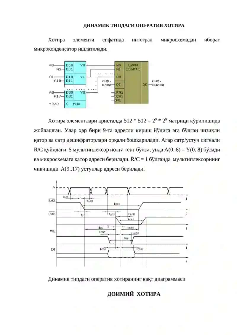 Xotira qurilmalarining tuzilishi va ishlash prinsipi 4