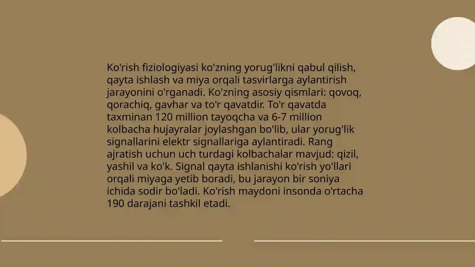 Eshitish va ko'rish analizatorlari 4