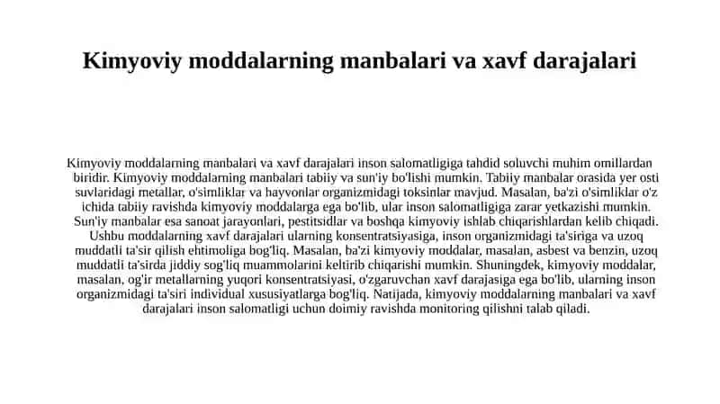 Xom ashyolar va ularning salomatlikka ta'siri 4