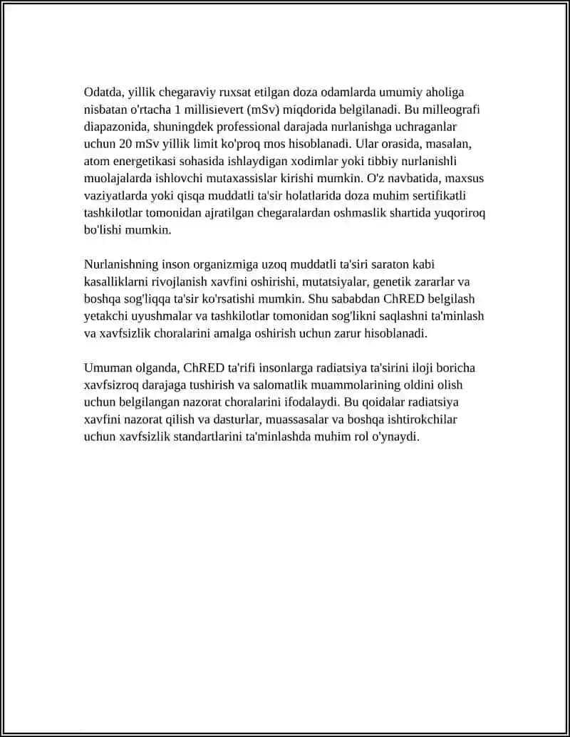 INSONLARDA CHEGARAVIY RUXSAT ETILGAN DOZA 4