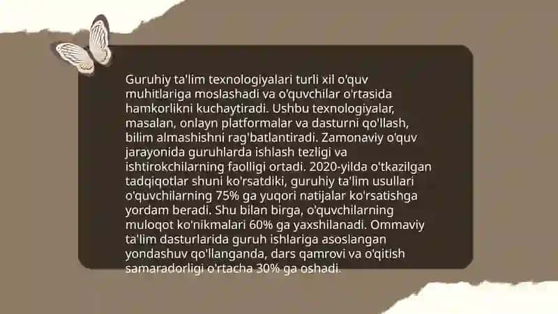 Ta'limning jamoaviy va guruhiy texnologiyasi 4
