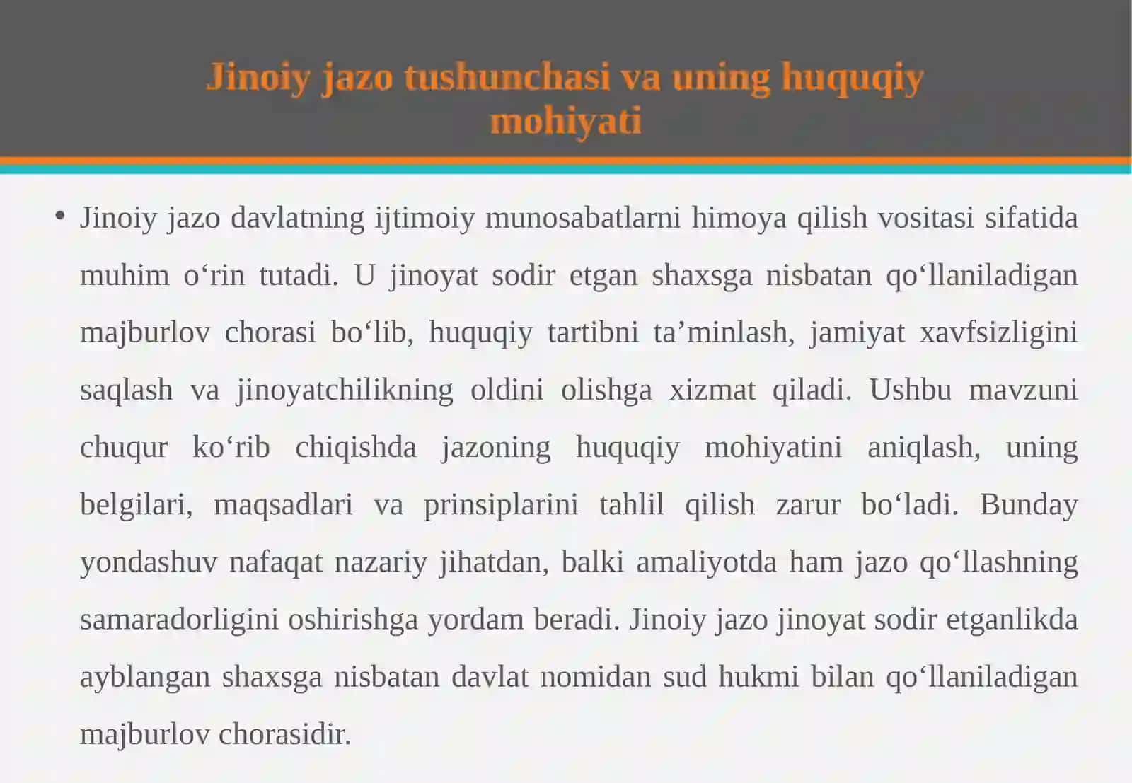 Jinoiy jazolar tushunchasi va tizimi 4