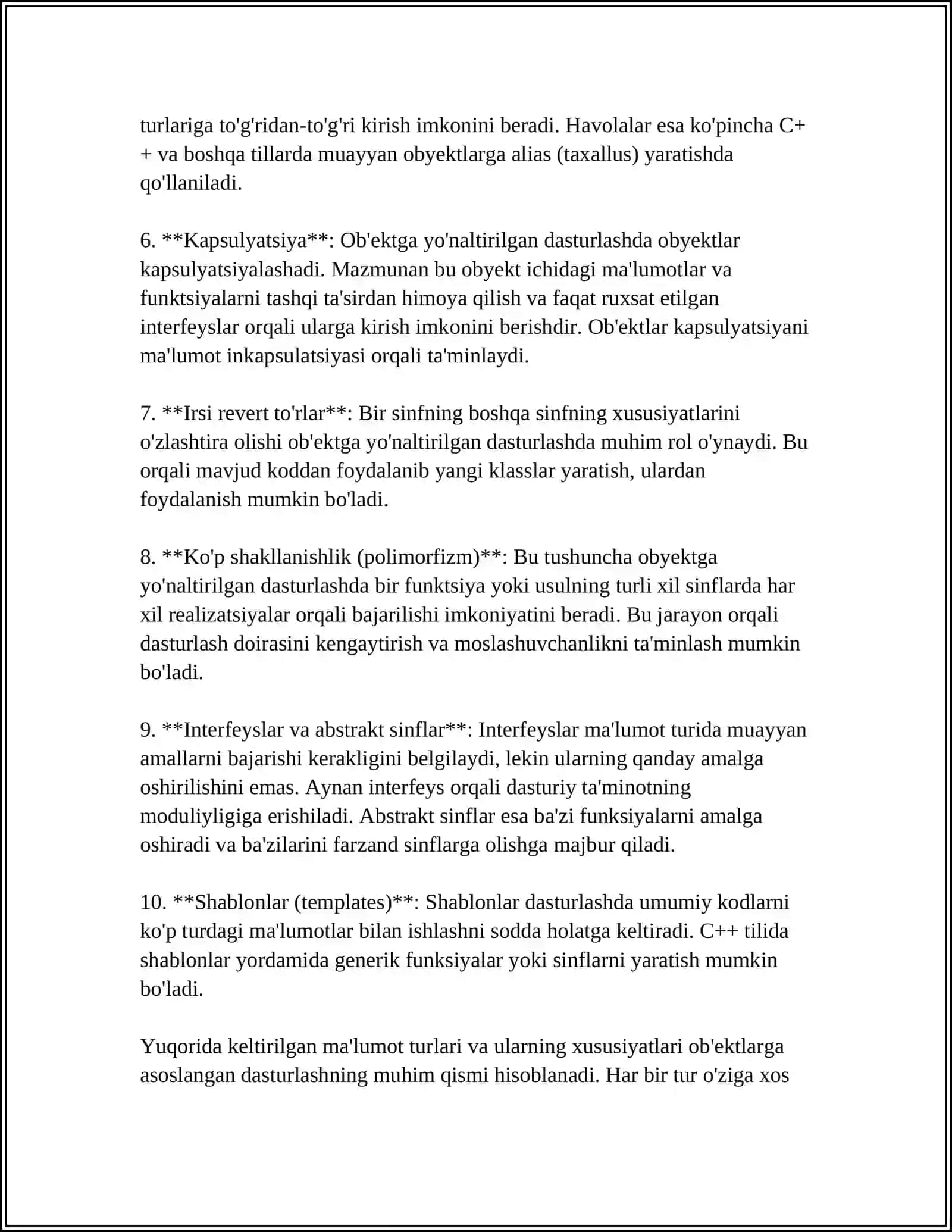 O'BEKTLAR MASSIVI BILAN ISH YURITISH 4