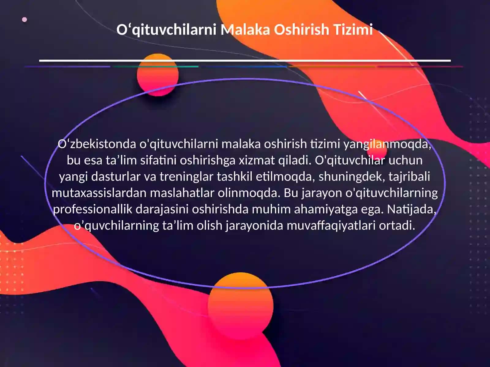 Oʻzbekiston Respublikasida taʼlim sohasida amalga oshirilayotgan islohotlar 4