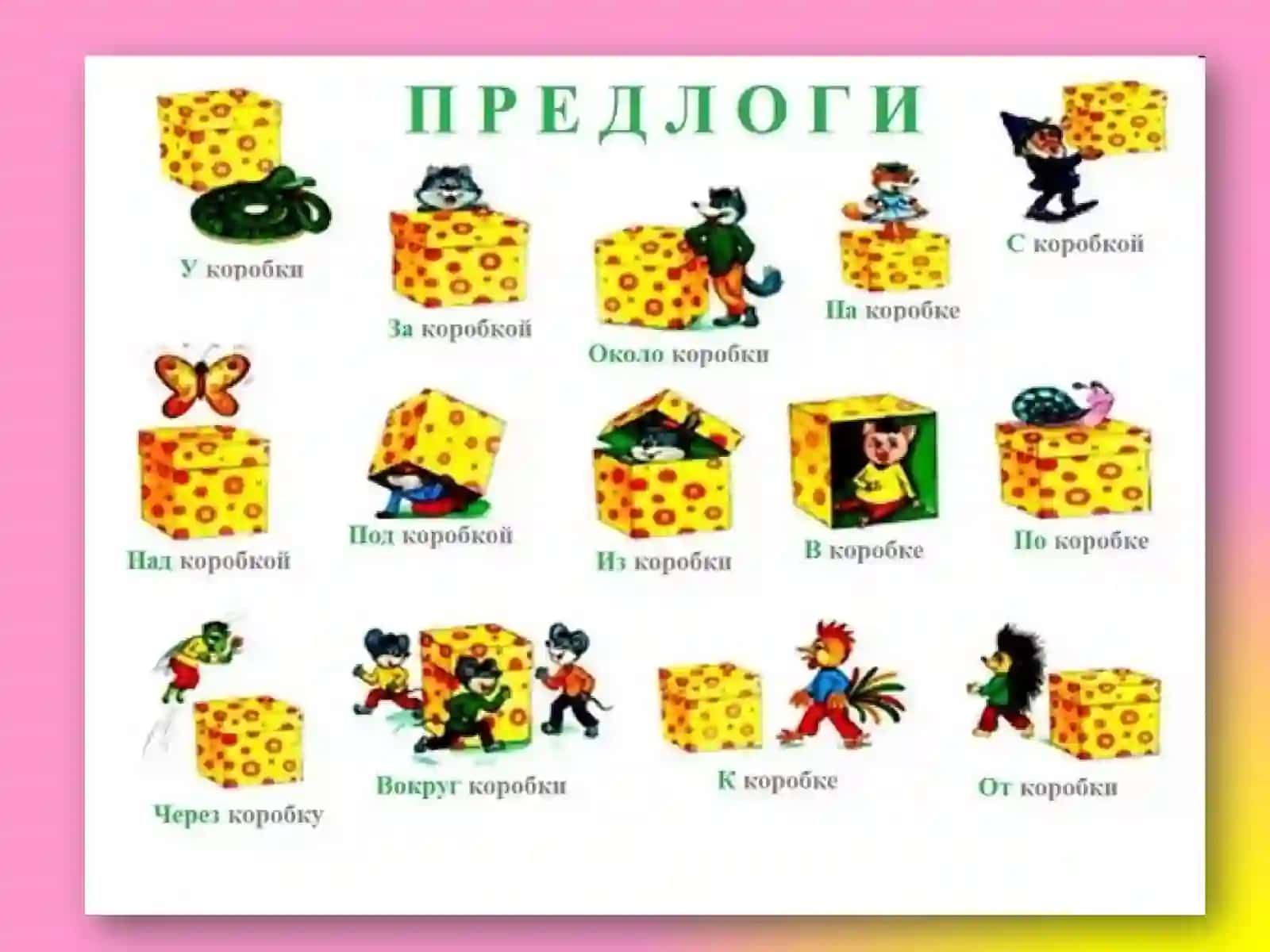 Пространственные отношения в предложениях 4