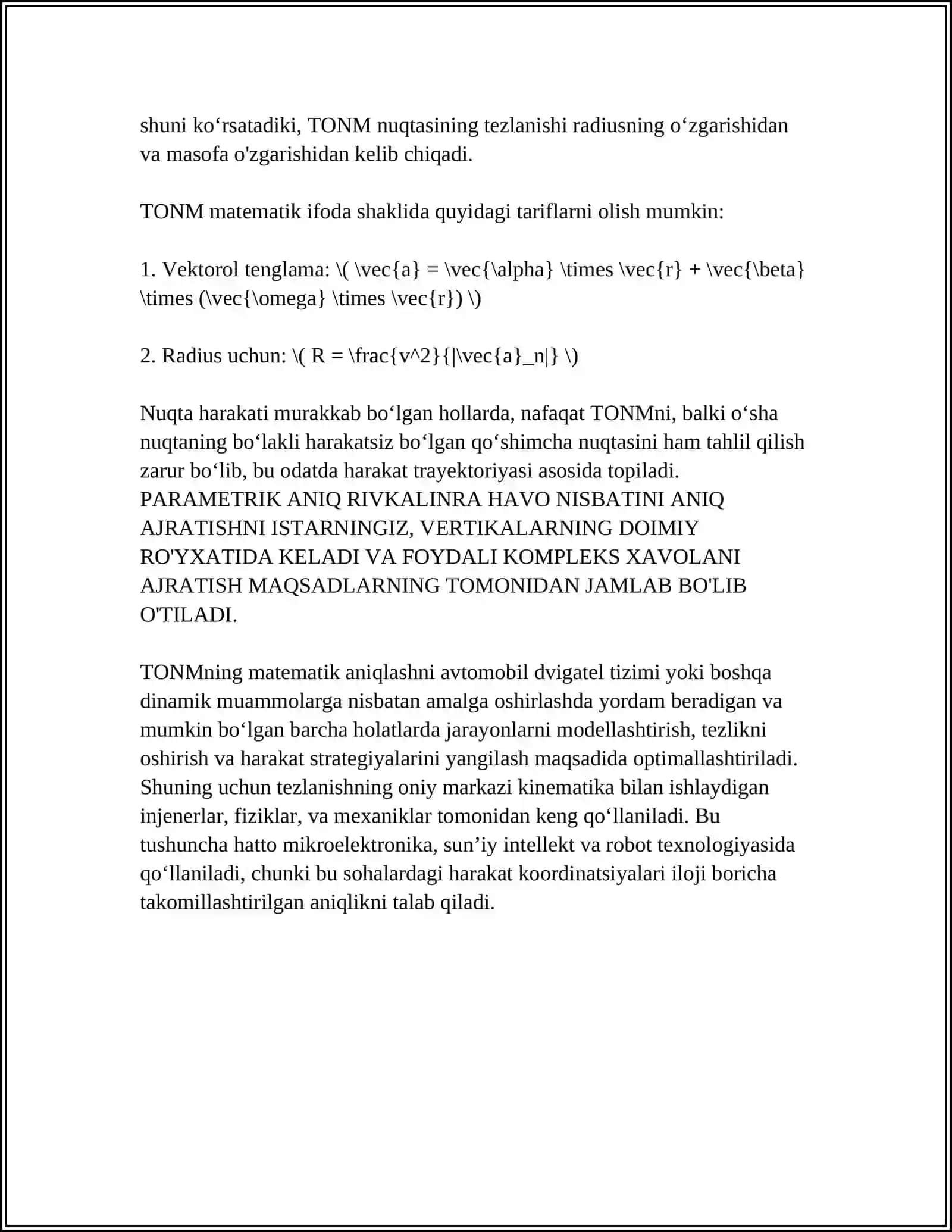 TEZLANISHNING ONIY MARKAZI VA UNI ANIQLASH 4