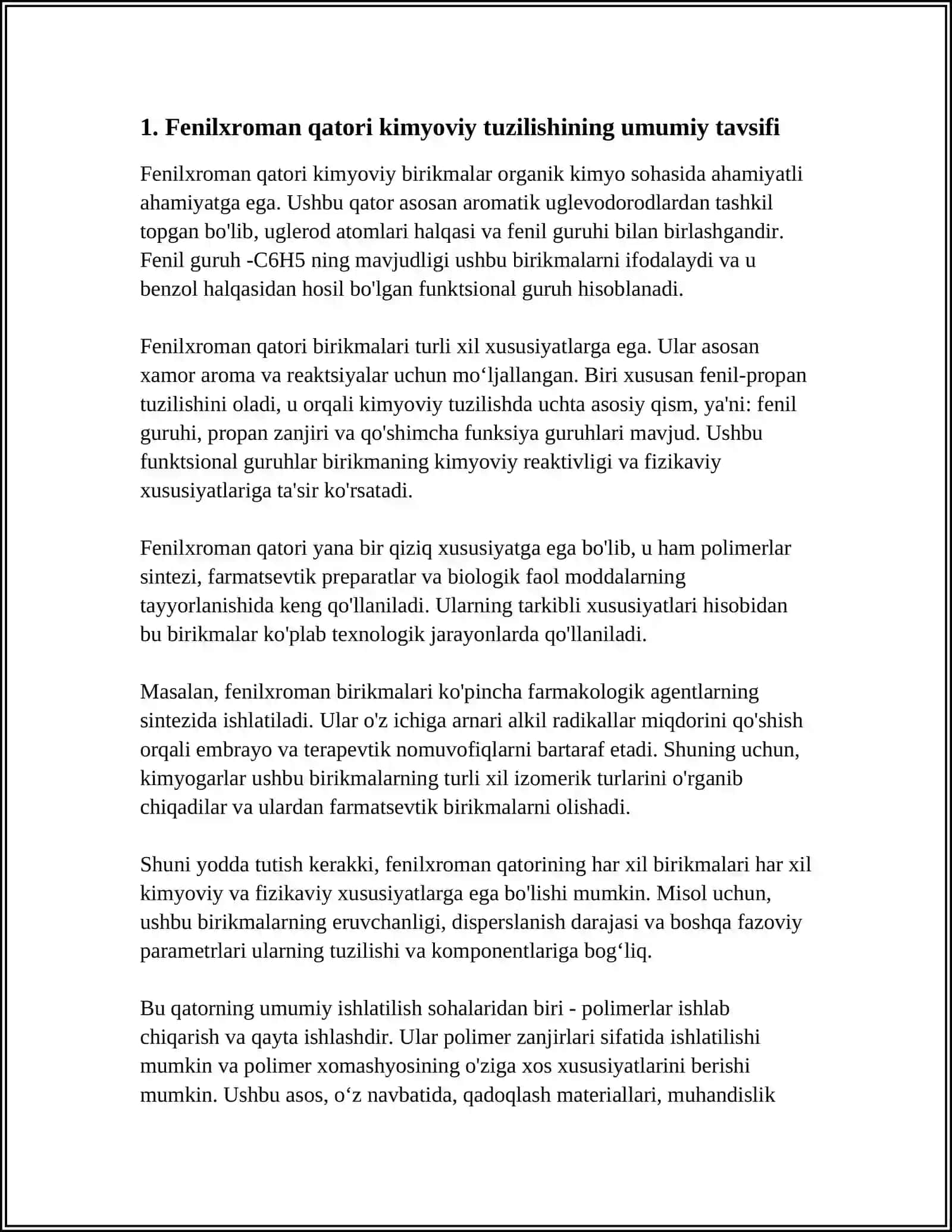 FENILXROMAN QATOR DORI MODDALAR TAXLILI 4