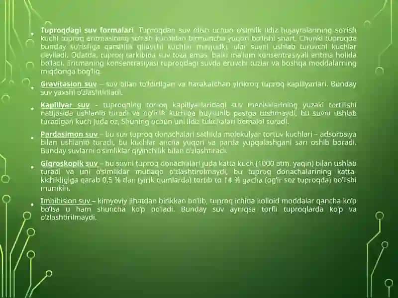 O’SIMLIKLARDA SUV HARAKATINING PASTKI MEXANIZMLARI 4