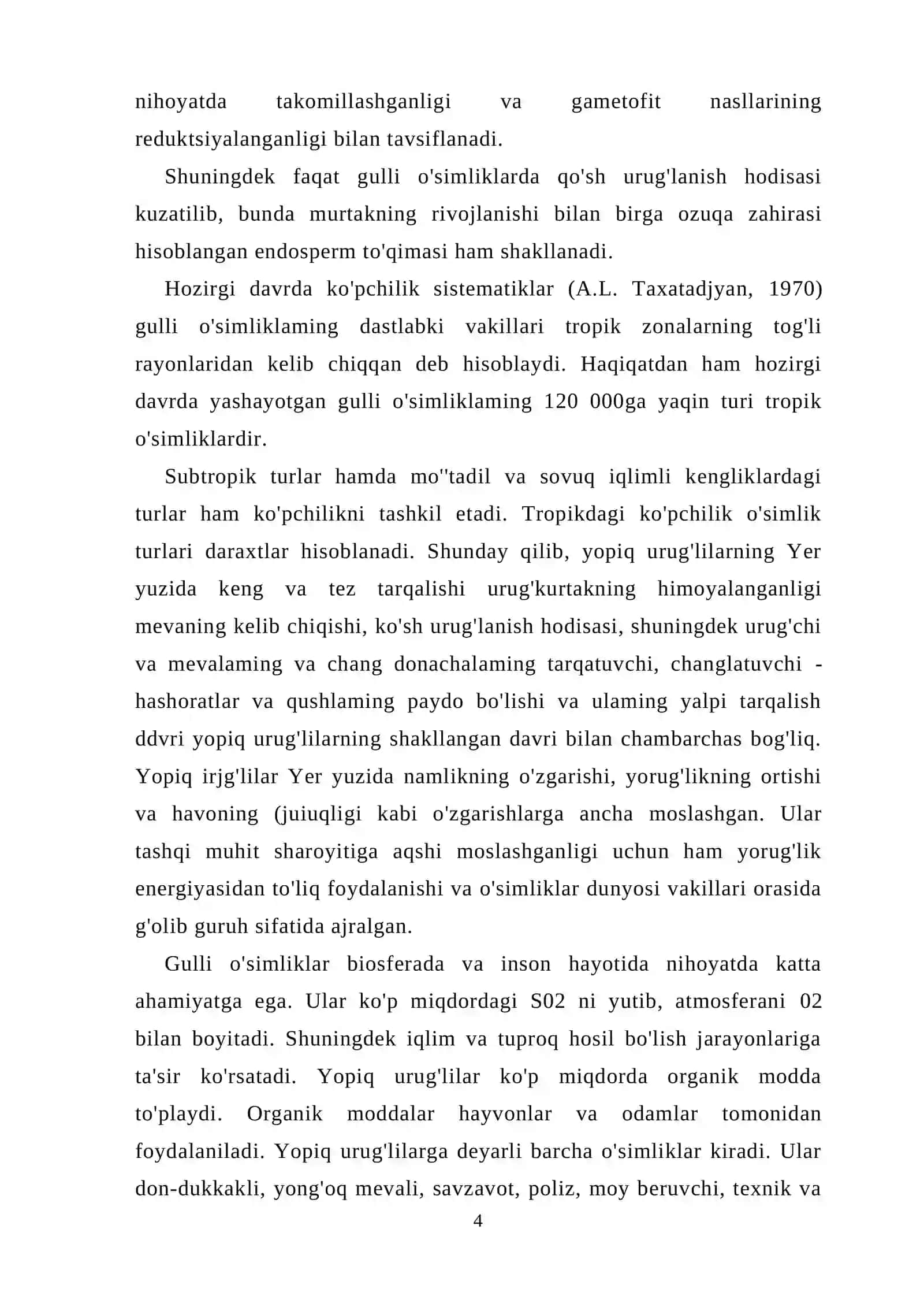 Bir urug’ pallalilar sinfi 4