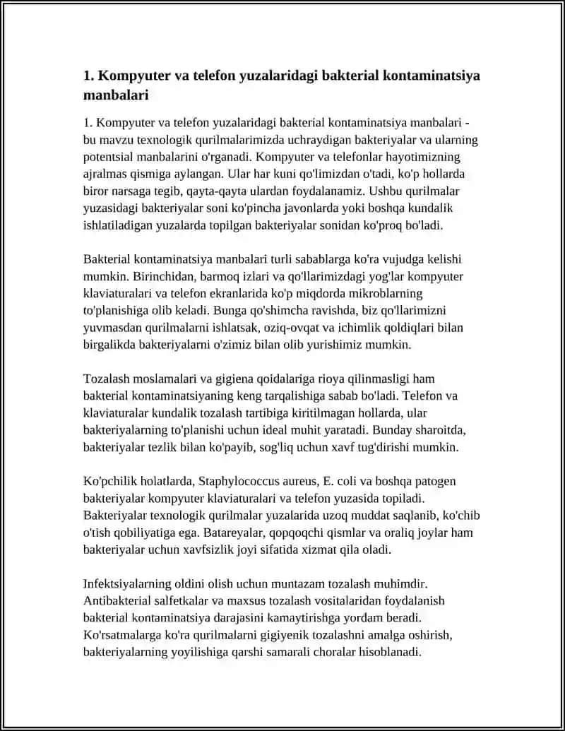Kompyuter va telefon yuzalaridagi bakterial kontaminatsiya manbalari 4
