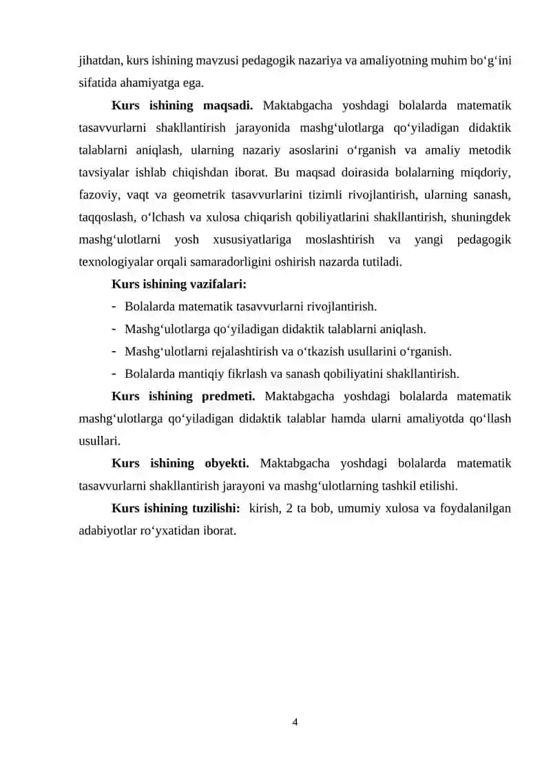 Matematik mashg'ulotlariga qo'yiladigan didaktik talablar 4