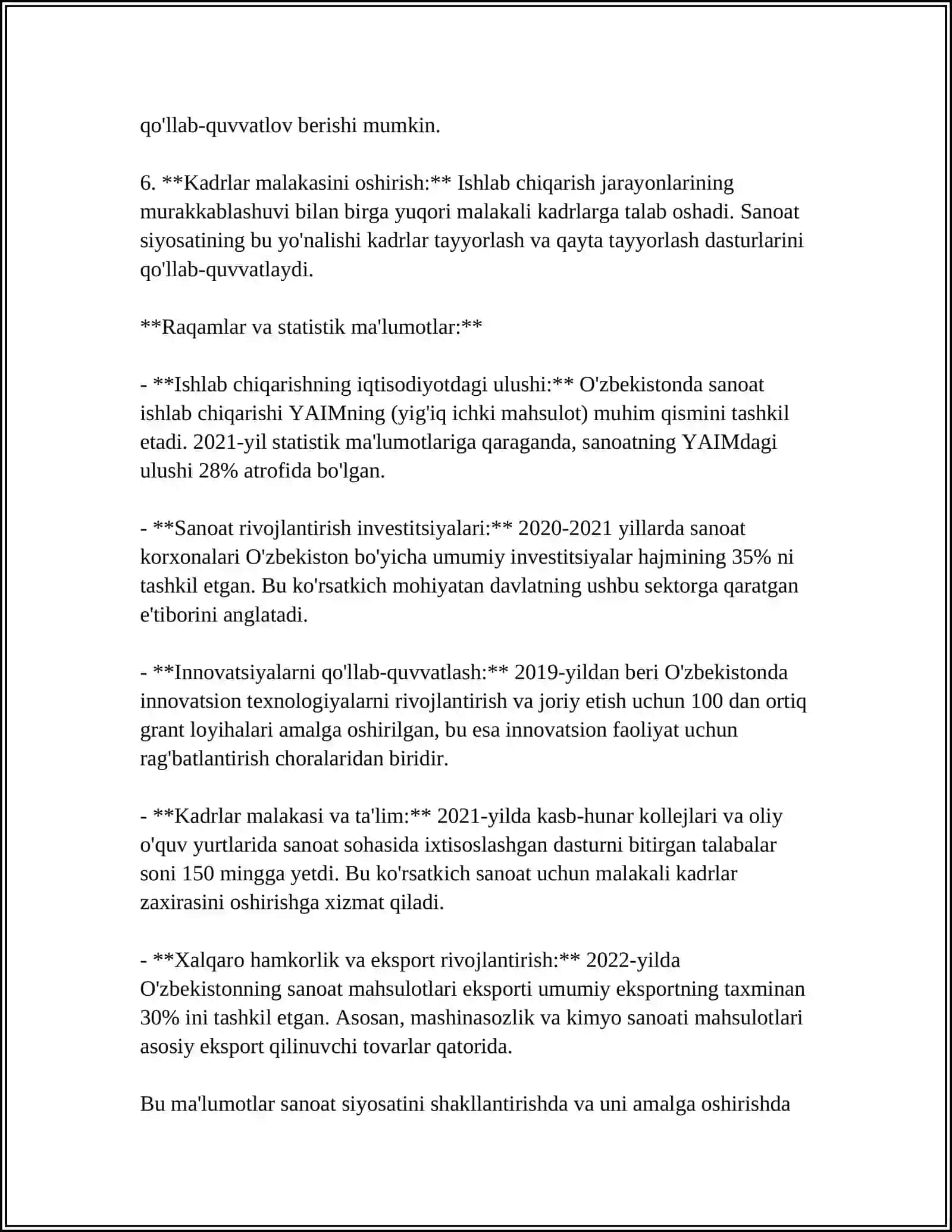 SANOAT SIYOSATINING MAQSAD VA VAZIFALARI 4