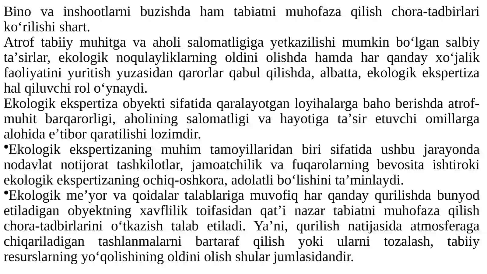 Shaharlarni barqaror rivojlanishida atrof muhit muhandisligining o’rni 4