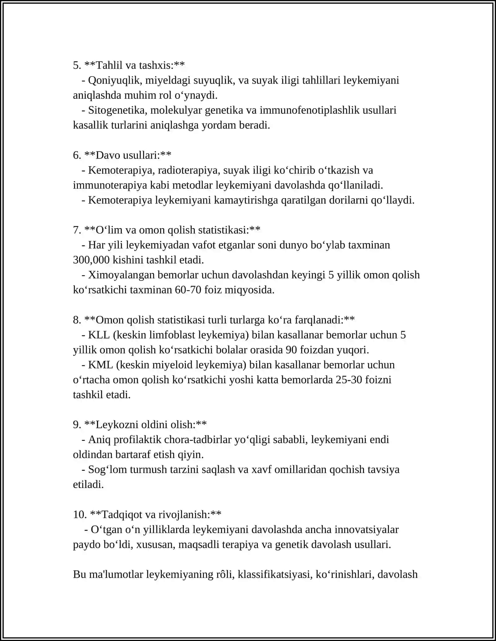 LEYKOZLAR. ERITREMIYA SIMTOMATOLOGIYASI. TIZIMLI QIZIL BÒRICHA TASHXIS MEZONLARI 4