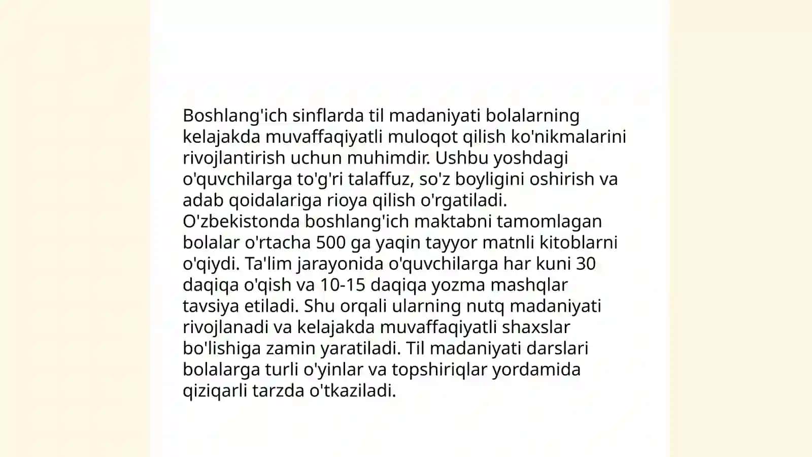 Boshlangʻich sinflarda ona-tili oʻqitish metodikasi fanining asosiy boʻlimlari 4