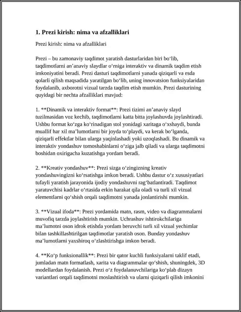 ZAMONAVIY TAQDIMOT YARATISH DSTURLARI(PREZI) 4
