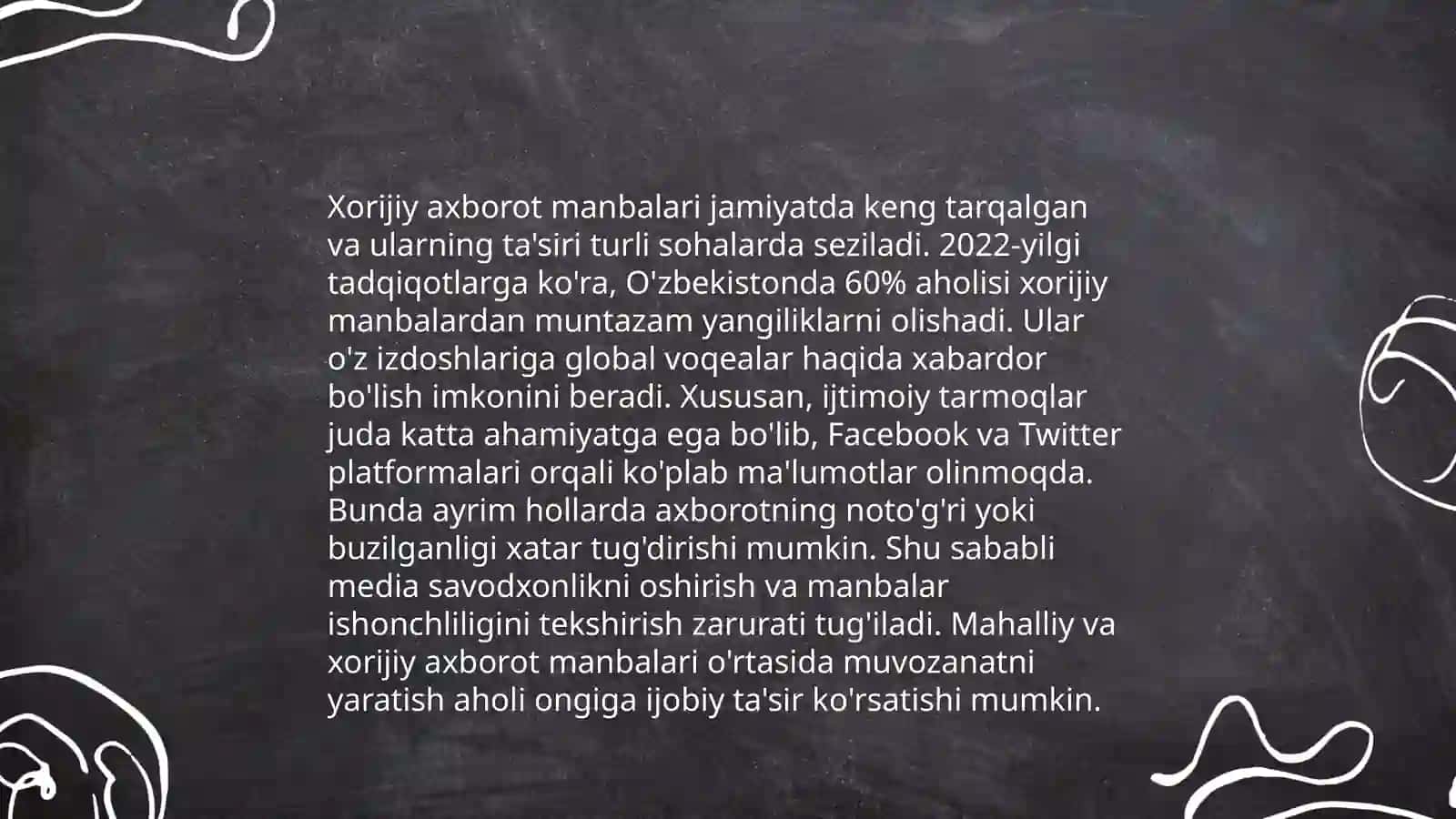 Xorijiy ommaviy axborot vositalarini media makondagi órni 4