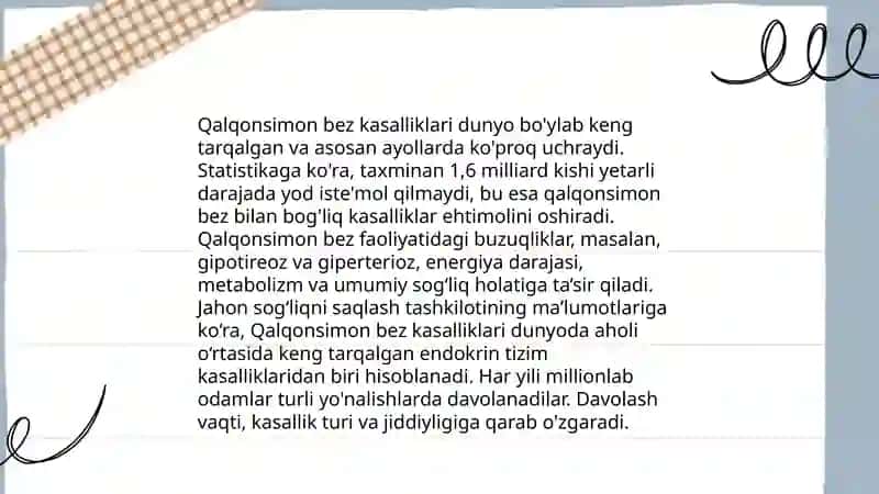 Qalqonsimon bez kattalashish darajalarini aniqlash (JSST bo'yicha) 4