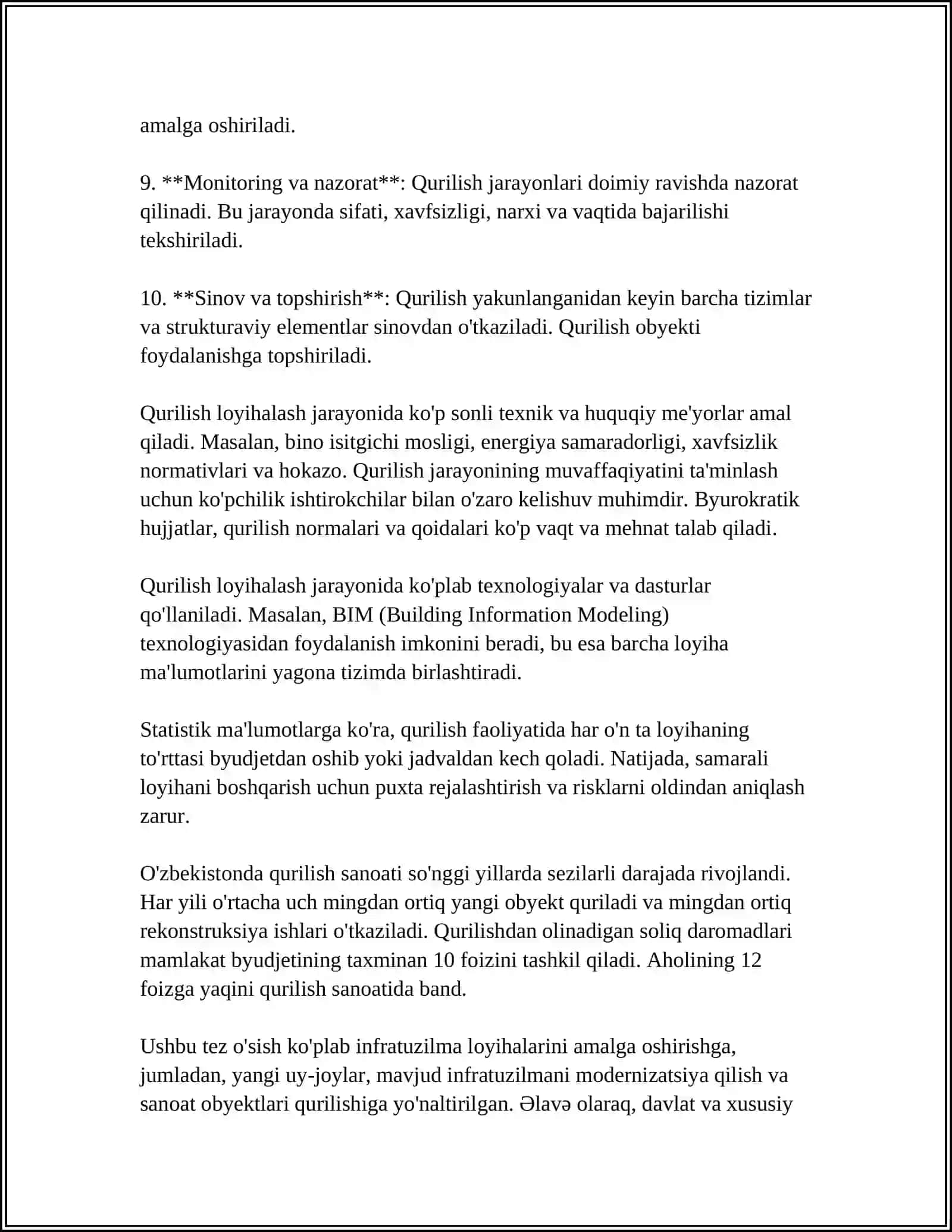 QURILISH FAOLIYATINI REJALASHTIRISH ASOSLARI 4