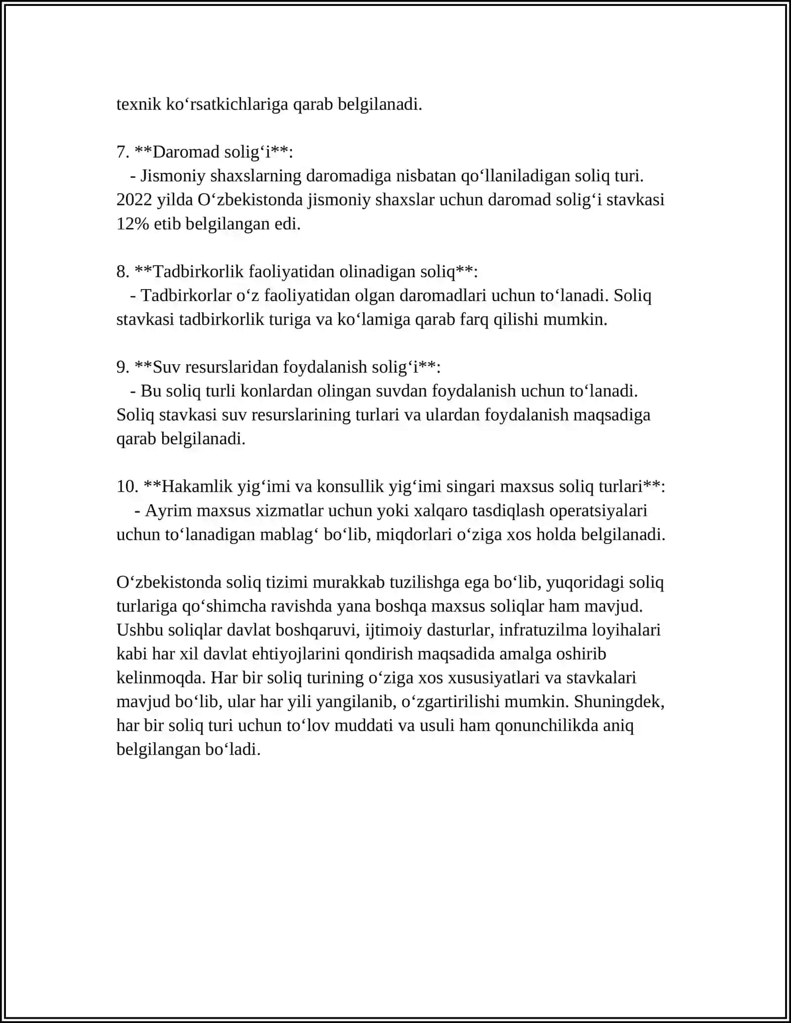 SOLIQ TOL’OVLARI TAHLILI 4