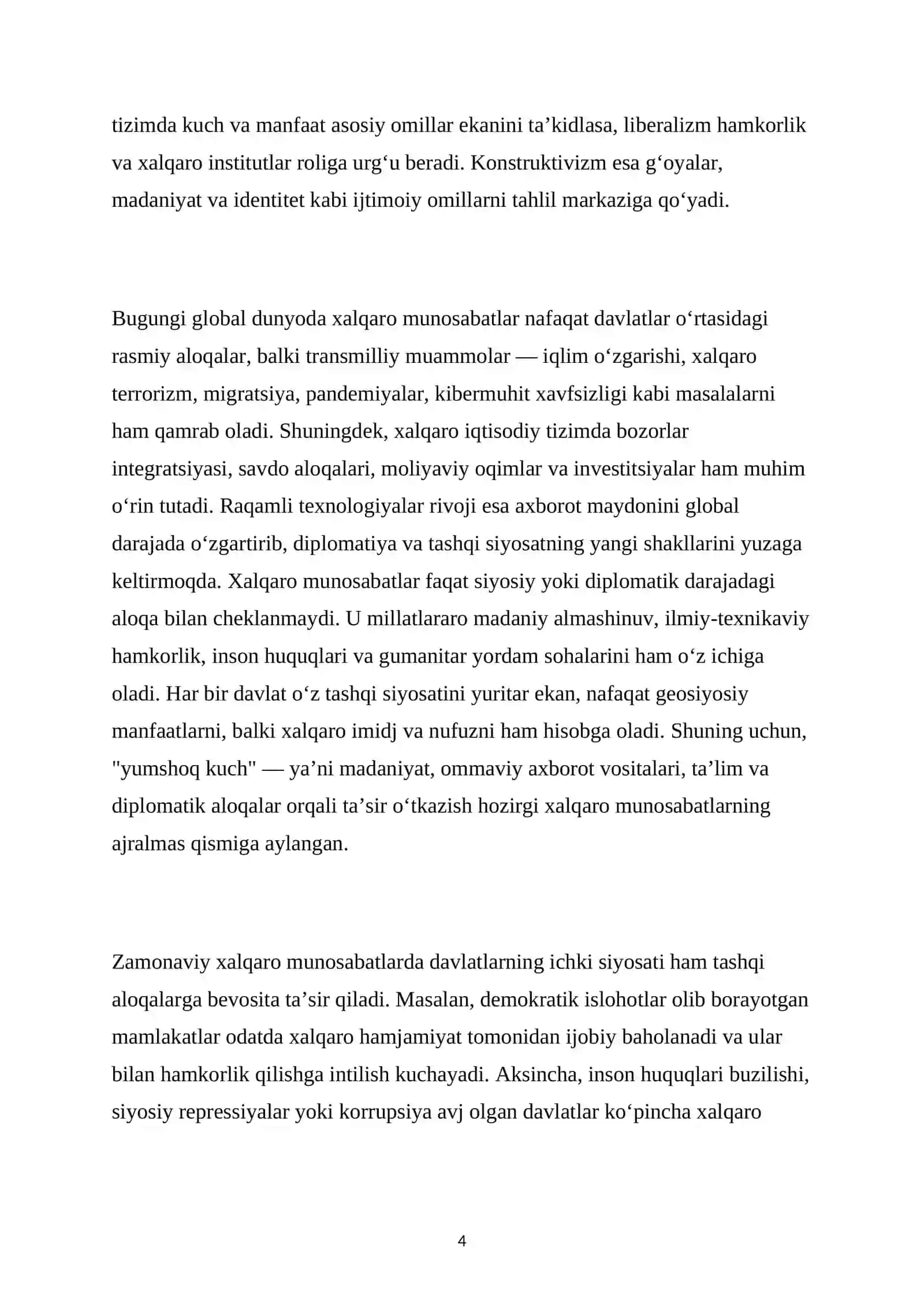Xalqaro munosabatlardagi ixtiloflar va mojarolar 4