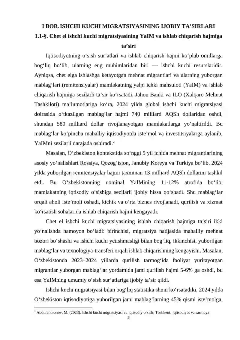 Ishchi kuchi migratsiyasining iqtisodiy oʻsishga taʼsiri 4