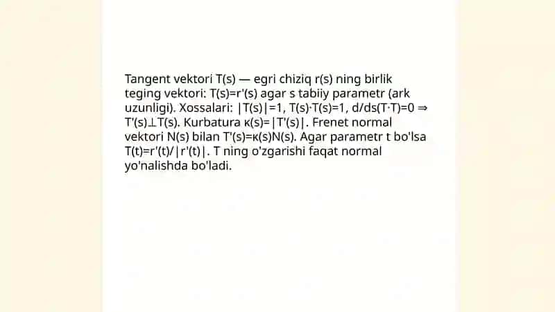 Tabiiy uch yoqlik va Frene formulasi 4