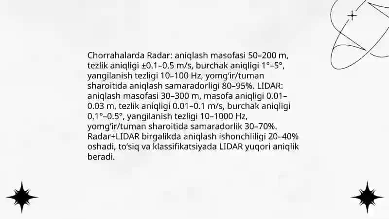 Harakat xavfsizligini tahlil qilish, chorrahada transport vositalari tezligini nazorat qilish 4