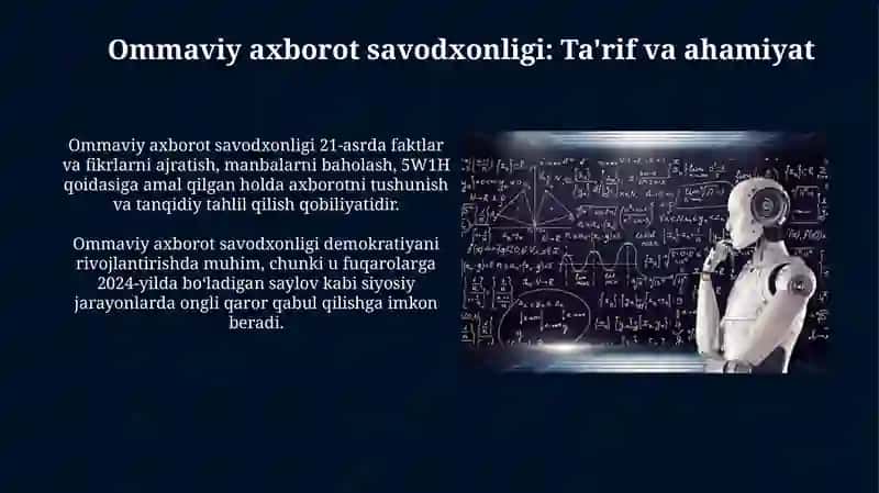 Sun'iy intellekt va mediasavodxonlik: imkoniyat va xavflar 4