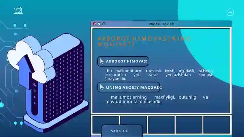 AXBOROTHI MOYASI. ANTIVIRUSLAR VA FAYERVOL SAHIFA 4