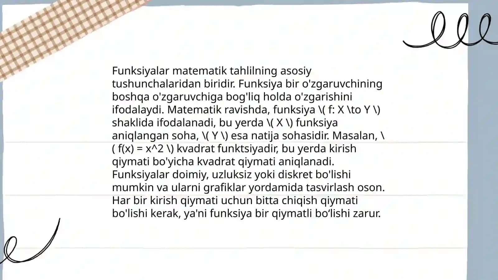Matematika takrorlash 4