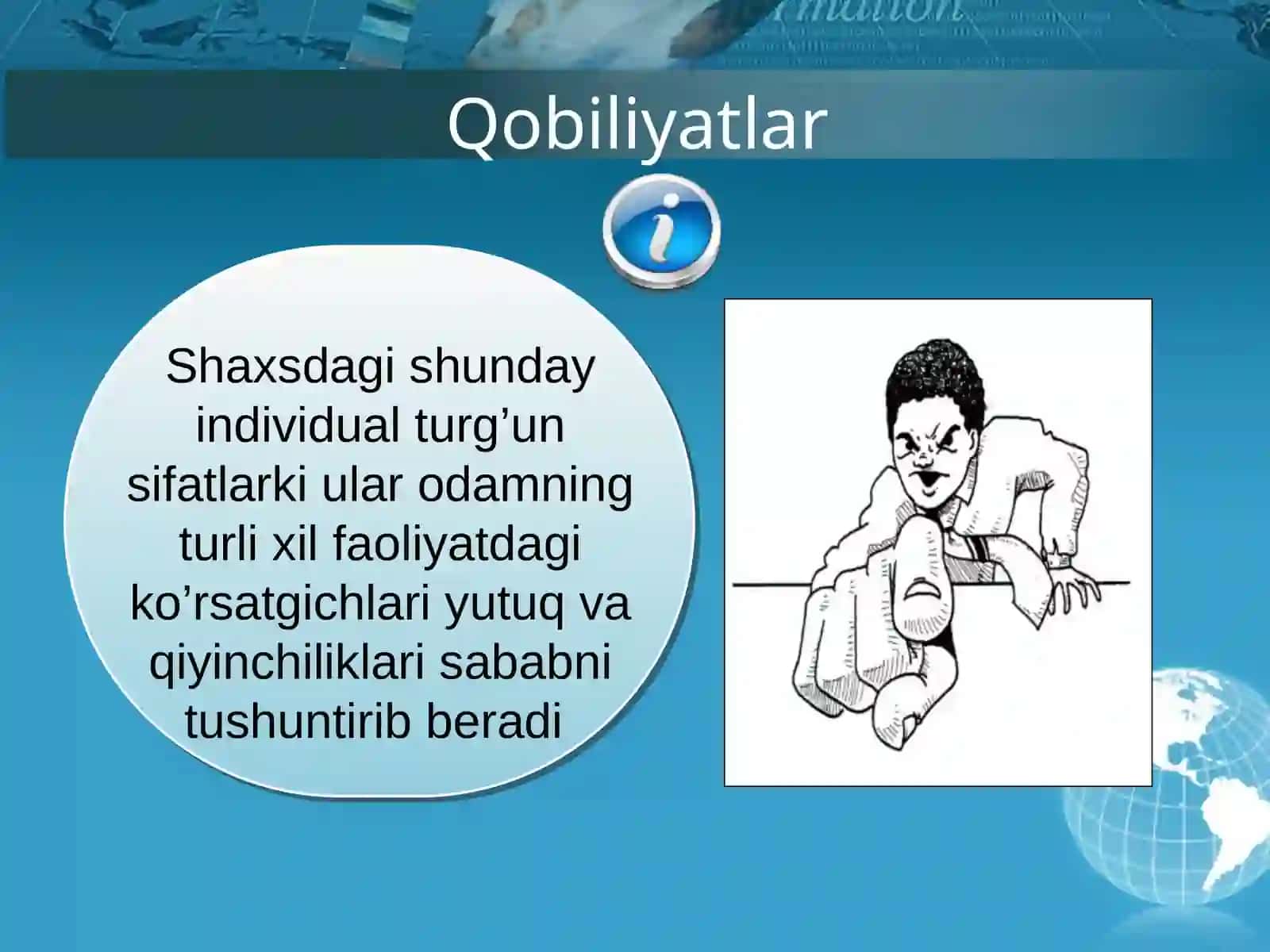 Individual xususiyatlari va ularni diagnostik qilish 4