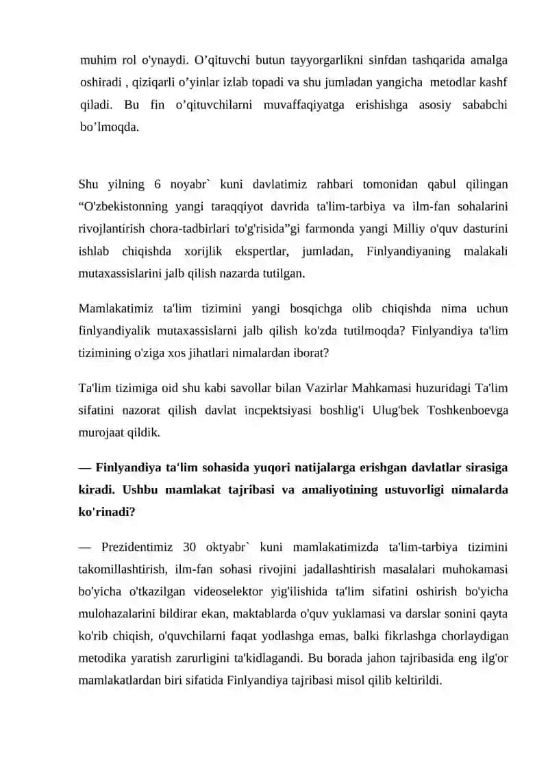Finlandiyada Ta'lim Tizimi 4