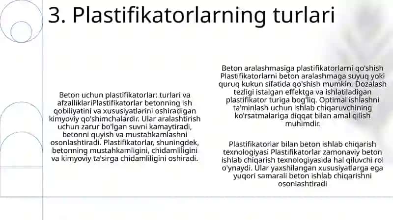 Beton Qorishmasi Tarkibiga Platifikatorlar QoʻShish Va Uni Tayyorlash Texnologiyasi 4