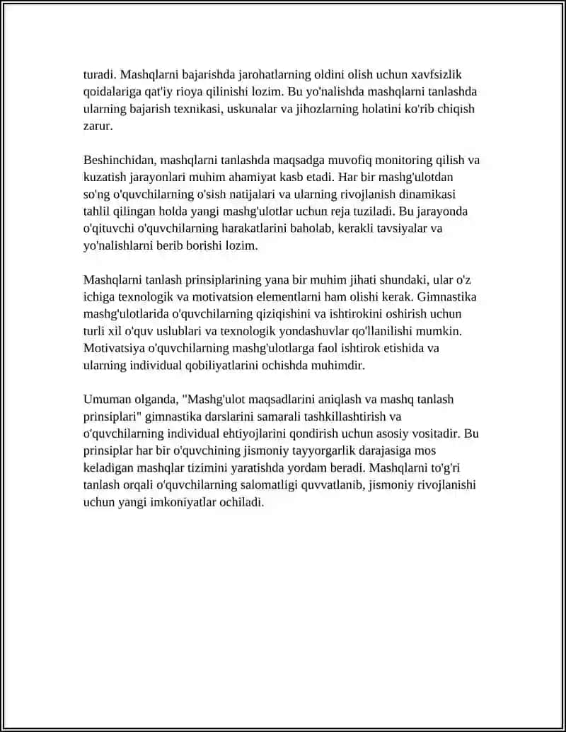 GIMNASTIKA DARSIDA QO'LLANILADIGAN UMUMRIVOJLANTIRUVCHI MASHQLARNI TUZISH 4
