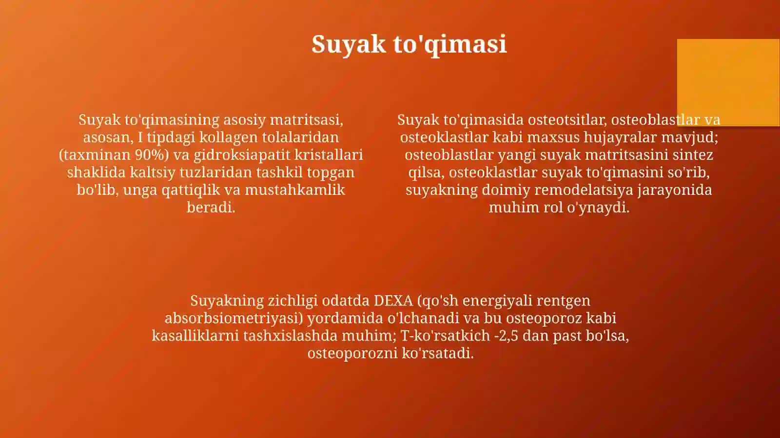 Maxsus xususiyatga ega bo'lgan biriktiruvchi to‘qima 4