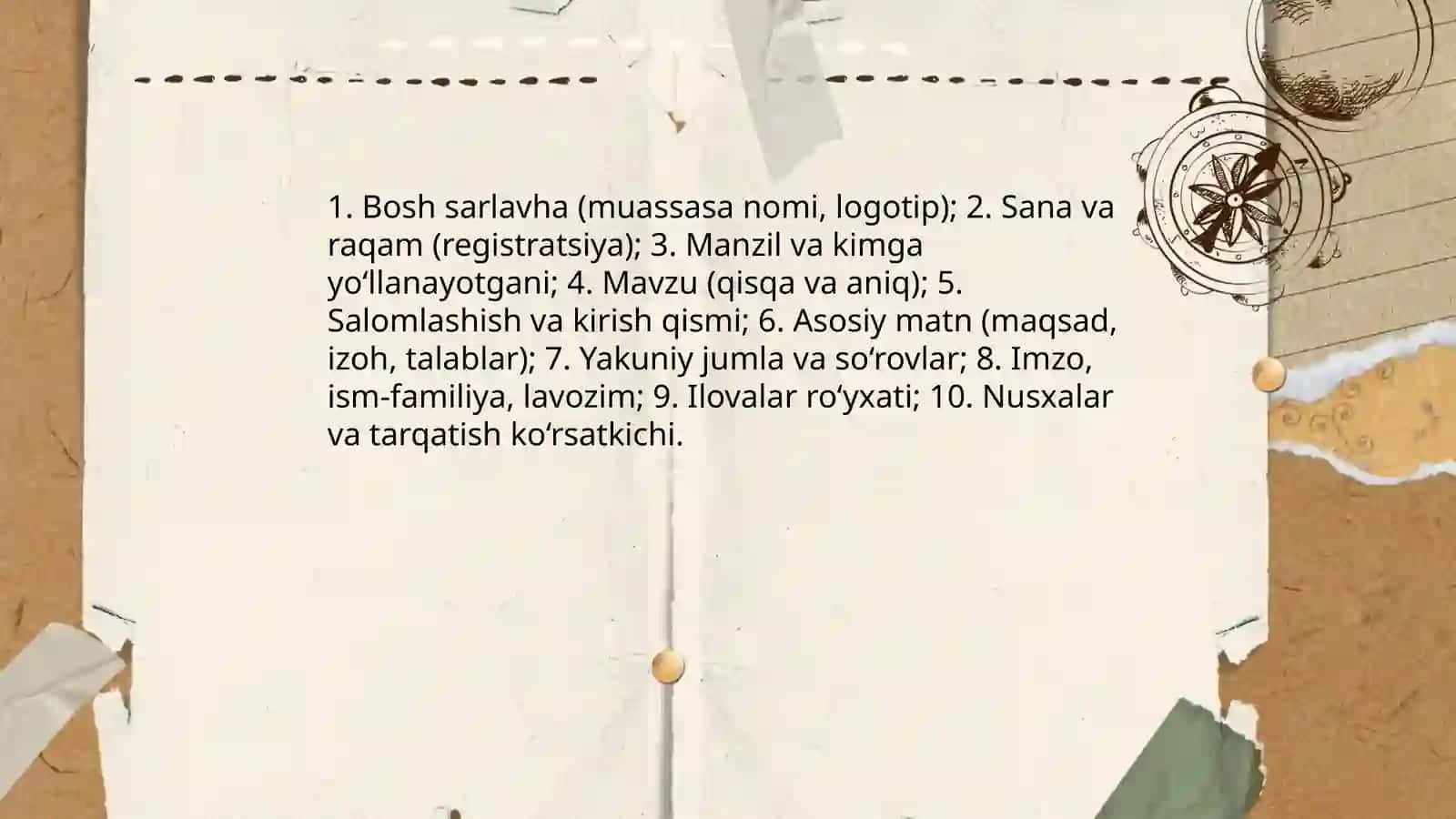 Xizmat yozishmalari 4