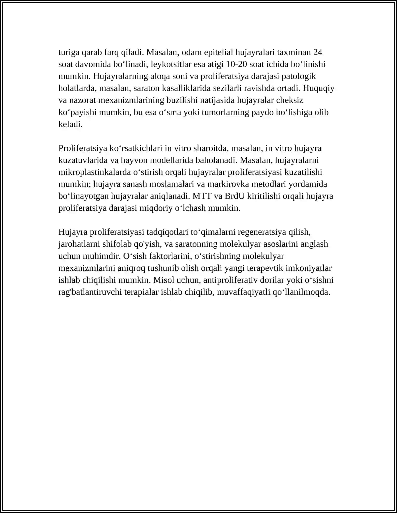 HUJAYRA PROLIFERATSIYASI MUAMMOLARINING TIBBIYOTDAGI ROLI 4