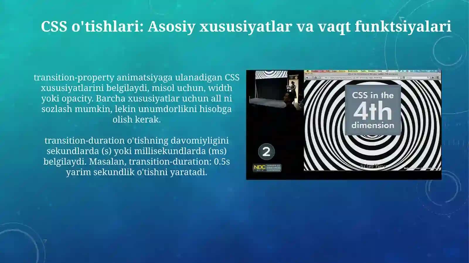 Animatsiyalar va o‘tishlar (Transitions) 4