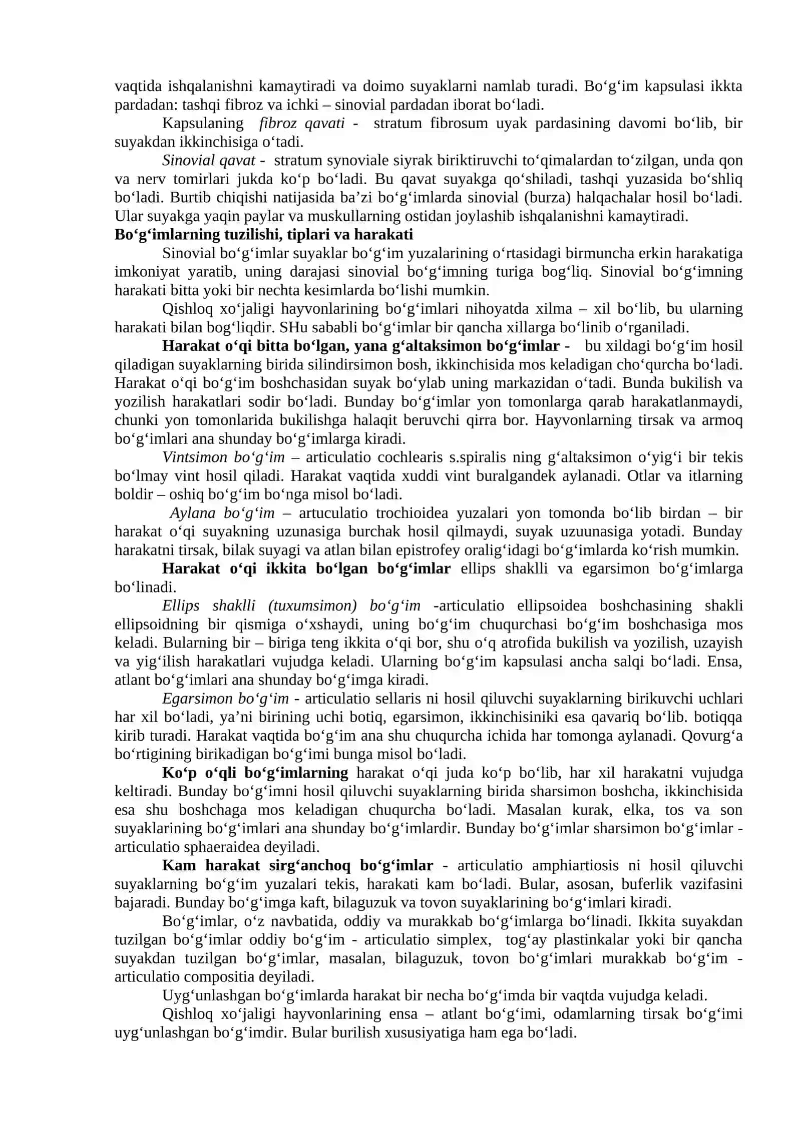 Ixtiyoriy harakat organlari. Skelet sistemasining morfofunksional tuzilishi 4
