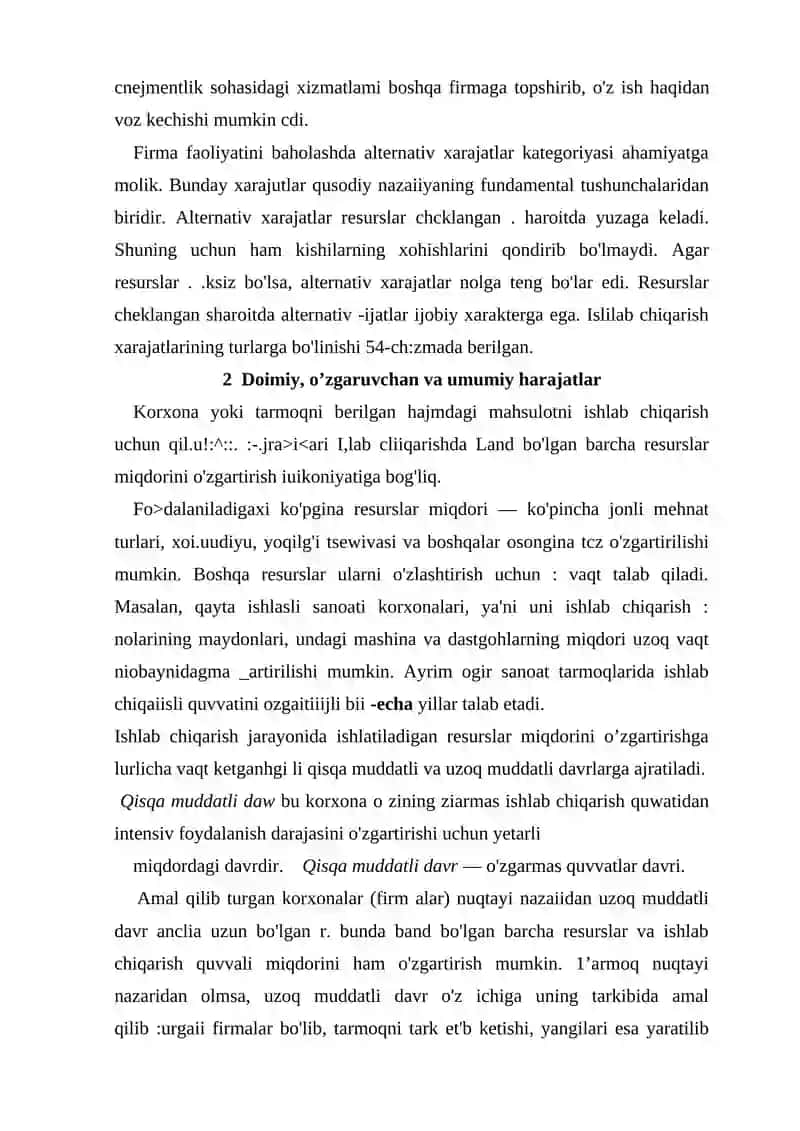 Ishlab chiqarish Harajatlari 4